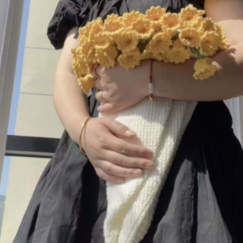 Crochet Rose Bouquet Knitted Blanket - Image 24