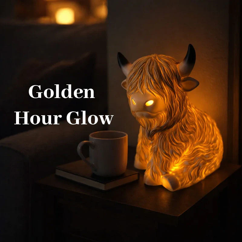 ⏳Limited offer: 60% OFF! 💥🐮 The Cozy Highland Glow: Highland Cattle Lamp - Image 3