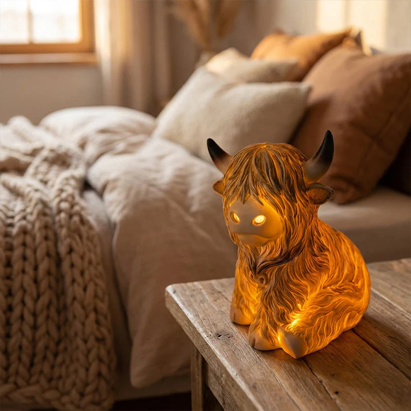 ⏳Limited offer: 60% OFF! 💥🐮 The Cozy Highland Glow: Highland Cattle Lamp - Image 4