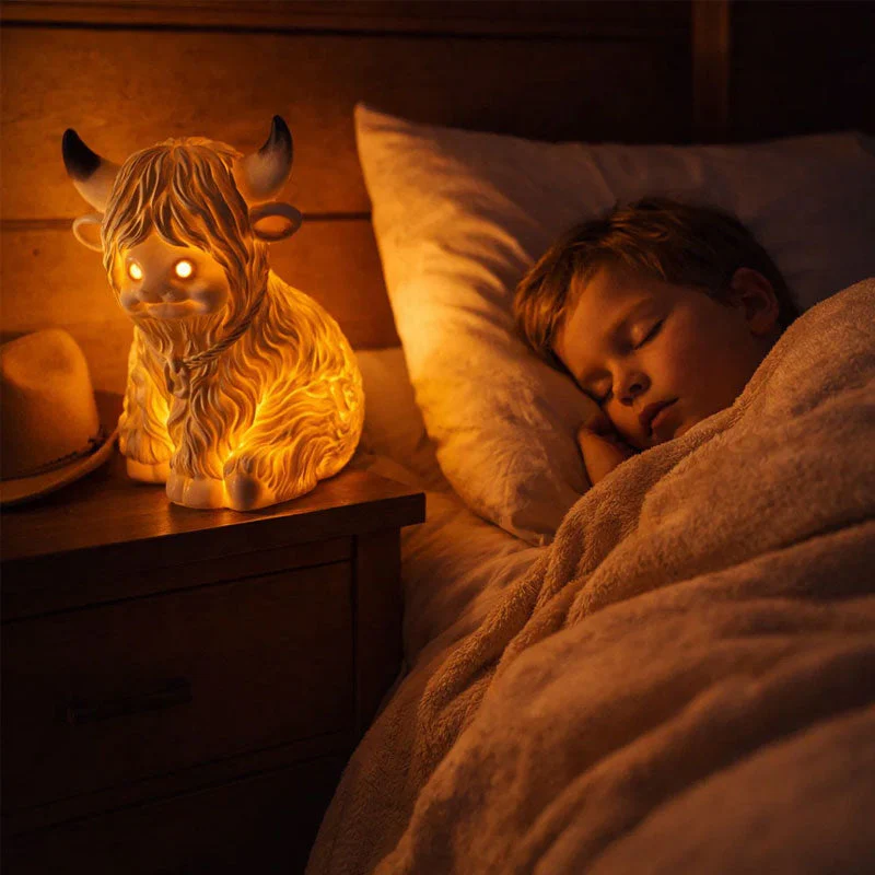 ⏳Limited offer: 60% OFF! 💥🐮 The Cozy Highland Glow: Highland Cattle Lamp - Image 5