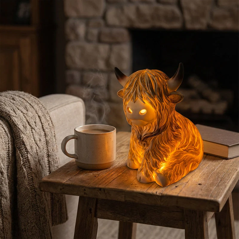 ⏳Limited offer: 60% OFF! 💥🐮 The Cozy Highland Glow: Highland Cattle Lamp - Image 8