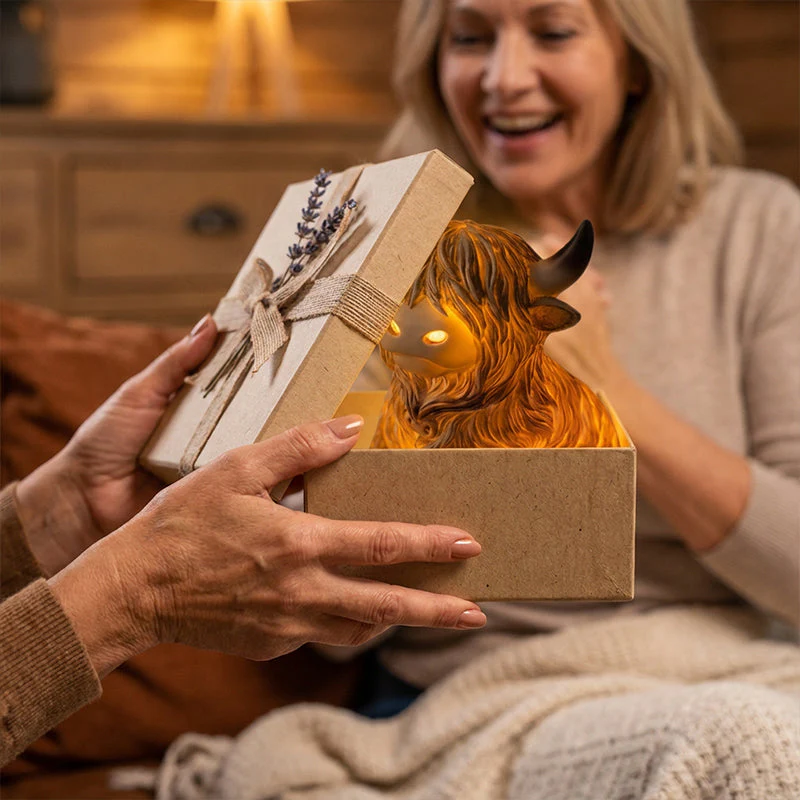 ⏳Limited offer: 60% OFF! 💥🐮 The Cozy Highland Glow: Highland Cattle Lamp - Image 9