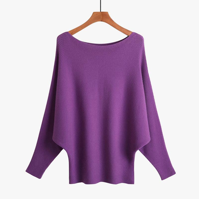 💖CHRISTMAS SALE 50% OFF🎉Women's Boat Neck Dolman Sleeve Ribbed Knitted Sweaters - Image 13