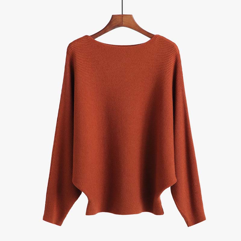 💖CHRISTMAS SALE 50% OFF🎉Women's Boat Neck Dolman Sleeve Ribbed Knitted Sweaters - Image 18