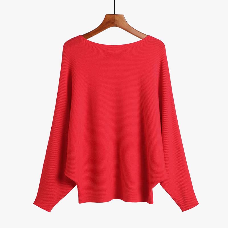 💖CHRISTMAS SALE 50% OFF🎉Women's Boat Neck Dolman Sleeve Ribbed Knitted Sweaters - Image 19