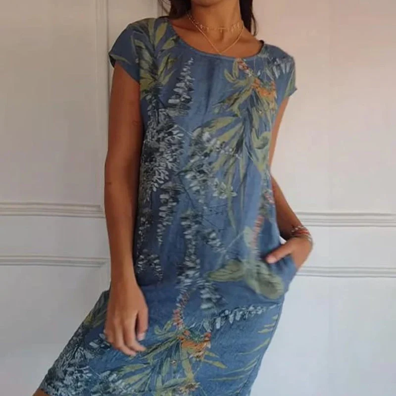 💎49% OFF! 💎 Women's Short Sleeve Printed Dress – Lightweight, Flattering Fit & Everyday Spring Style 🌸 - Image 13