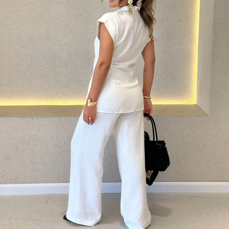 ✨ Waisted top × casual wide-leg trouser set unlocks a balanced aesthetic 👚👖 of sophistication and relaxation - Image 3