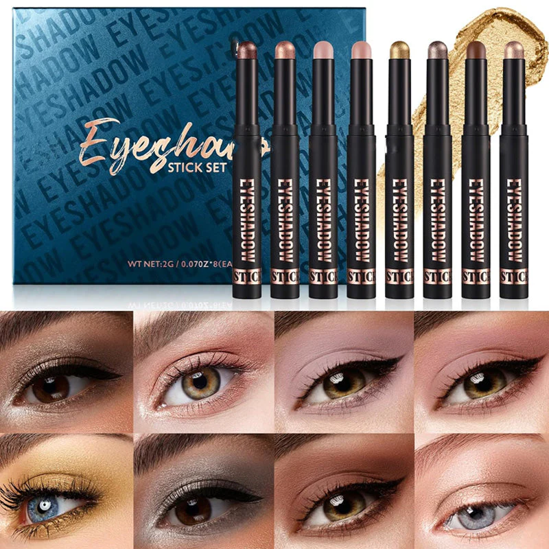 🎅ONLY TODAY -￡9.99 FOR 8 PCS!!🎄50K+ SOLD! 🎁✨8 Colors Glitter Eyeshadow Stick - Image 2