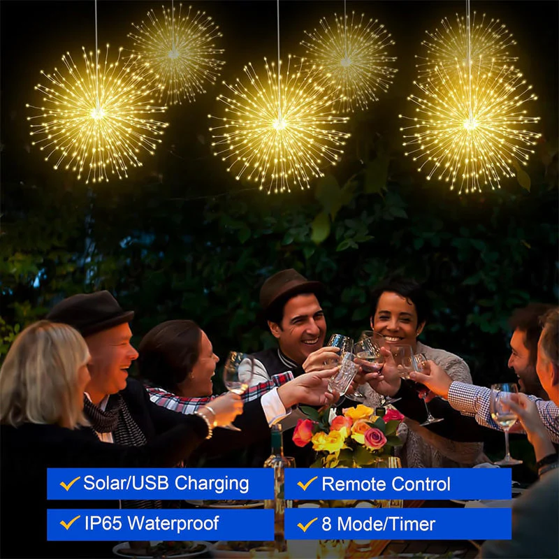 💖LAST DAY SALE 50% OFF!!💖Solar Firework String Lights for Yard & Parties - Image 2