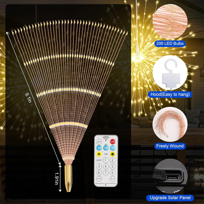 💖LAST DAY SALE 50% OFF!!💖Solar Firework String Lights for Yard & Parties - Image 6