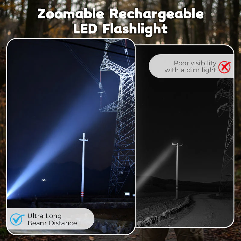 🏆New Year Sale-49% OFF🔥High-Lumen Zoomable Rechargeable LED Flashlight - Image 3