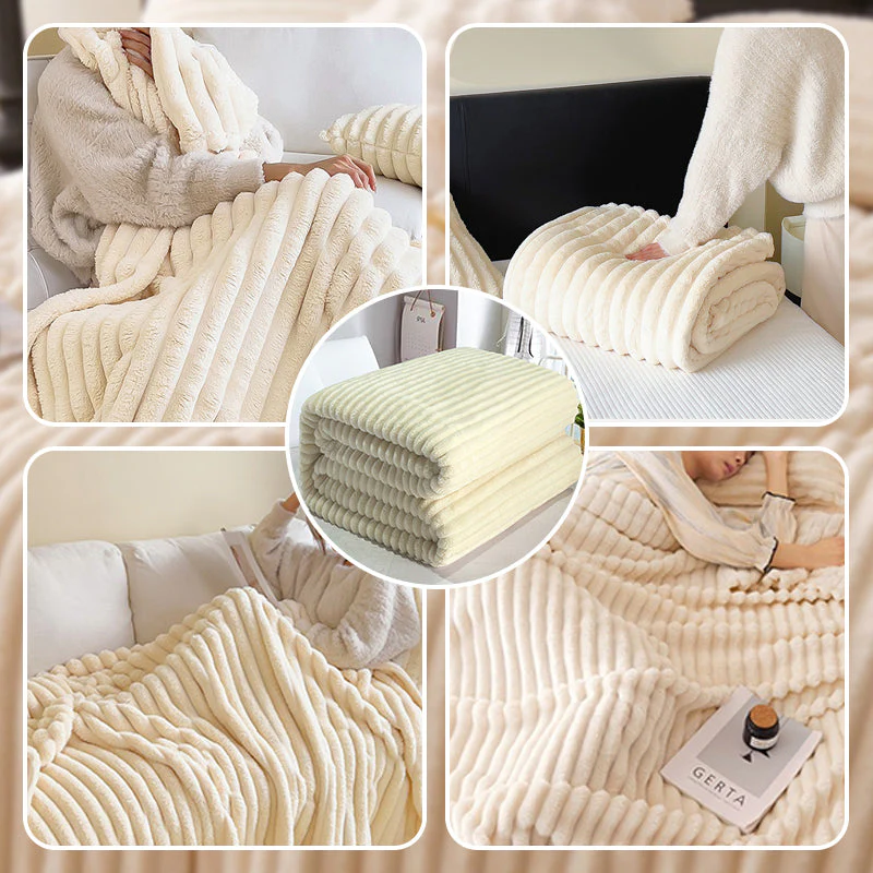 🎁LAST DAY SPECIAL PRICE: ￡11.99!!🎅Super Soft Fur Ribbed Fleece Throw Blanket⛄🔥 - Image 7