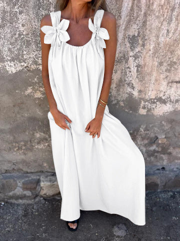 💕 Floral Straps U Neckline Solid Women's Dresses - Image 6