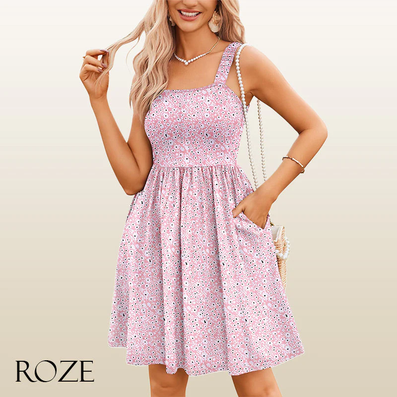 ⏰Hot Sale 49% Off💃Women's Summer Dresses Casual Square Neck Floral Sundress With Pockets - Image 19