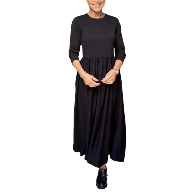 🎉🔥Biggest Sale -50% OFF🔥Flowy Knit Midi Dress with Full Sleeves - Image 12