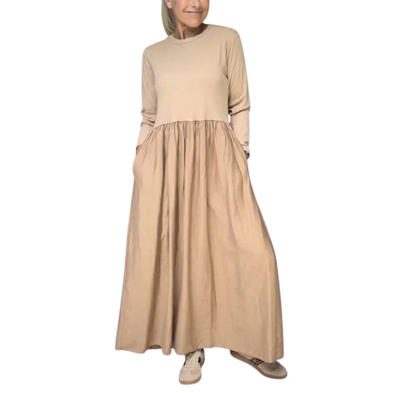 🎉🔥Biggest Sale -50% OFF🔥Flowy Knit Midi Dress with Full Sleeves - Image 13