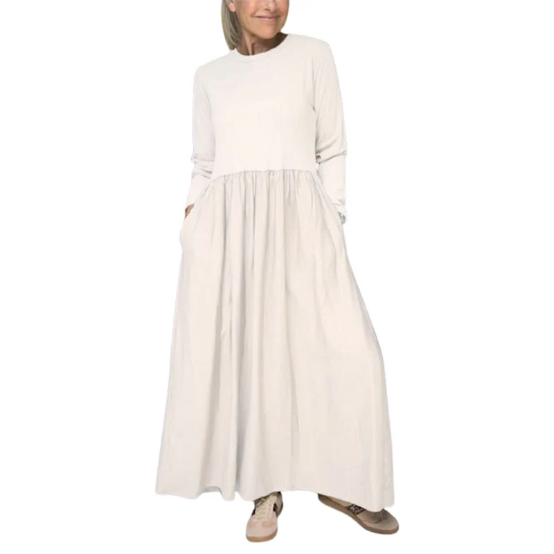 🎉🔥Biggest Sale -50% OFF🔥Flowy Knit Midi Dress with Full Sleeves - Image 14