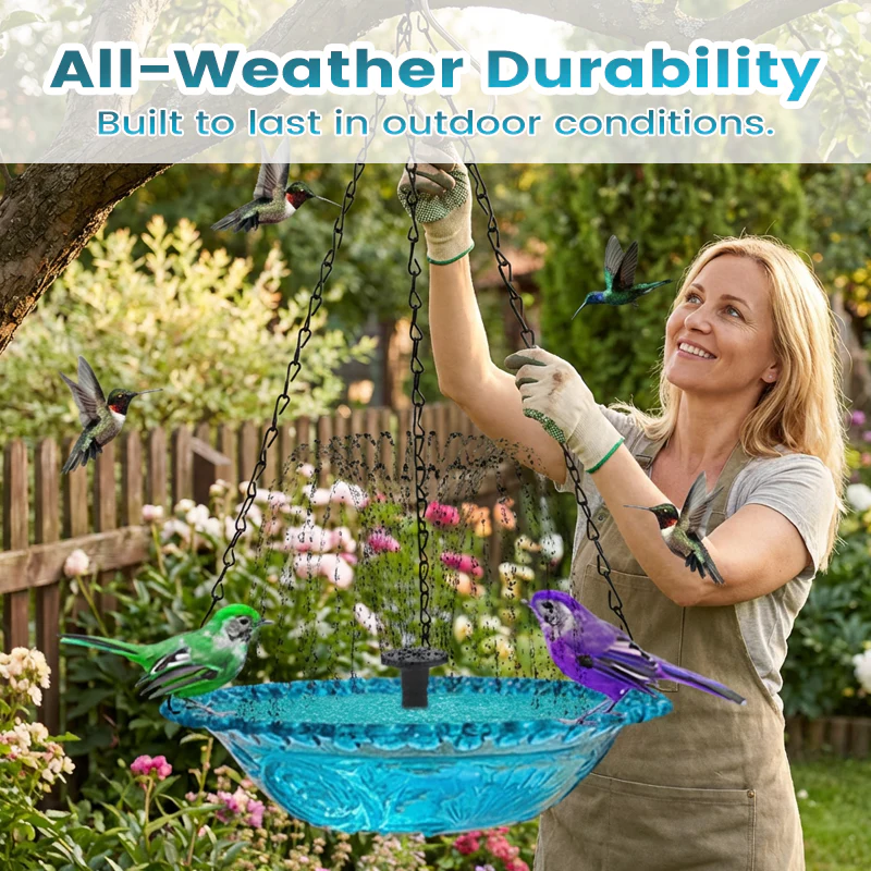 💖Mother’s Day Sale: 50% OFF!💖Outdoor Hanging Fountain Bird Bath & Feeder - Image 7