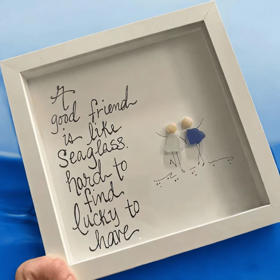 🌊Friendship sea glass artwork - Image 3