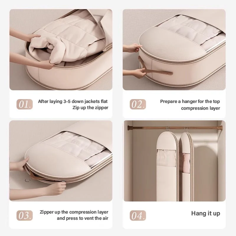 🔥LAST DAY PROMOTION - BUY 1 GET 1 FREE!!❤️🔥2025 Space Saving Hanging Garment Bag with Self Compression Zipper - Image 4