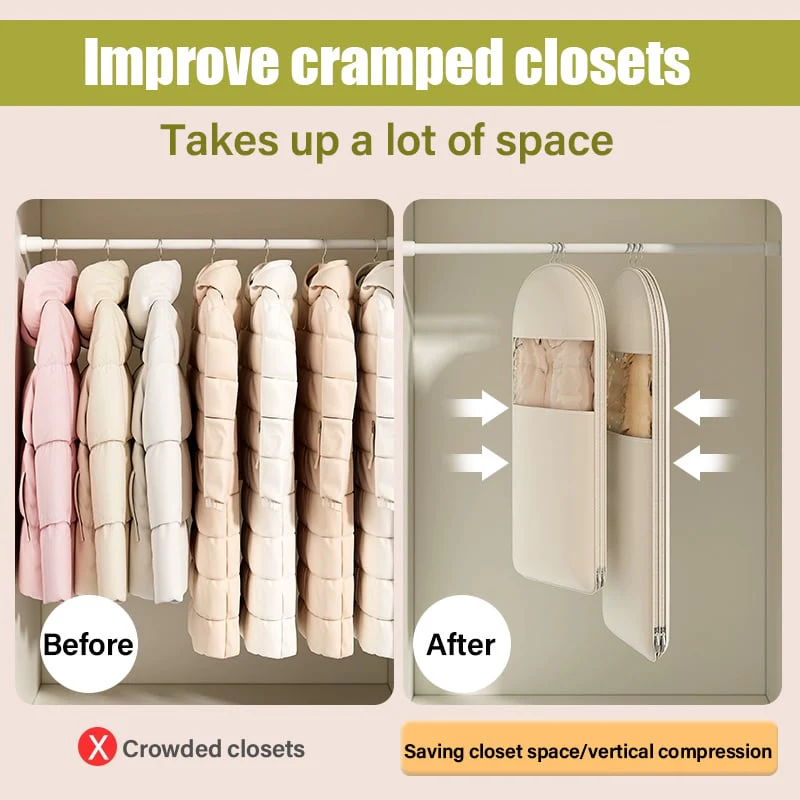🔥LAST DAY PROMOTION - BUY 1 GET 1 FREE!!❤️🔥2025 Space Saving Hanging Garment Bag with Self Compression Zipper - Image 5