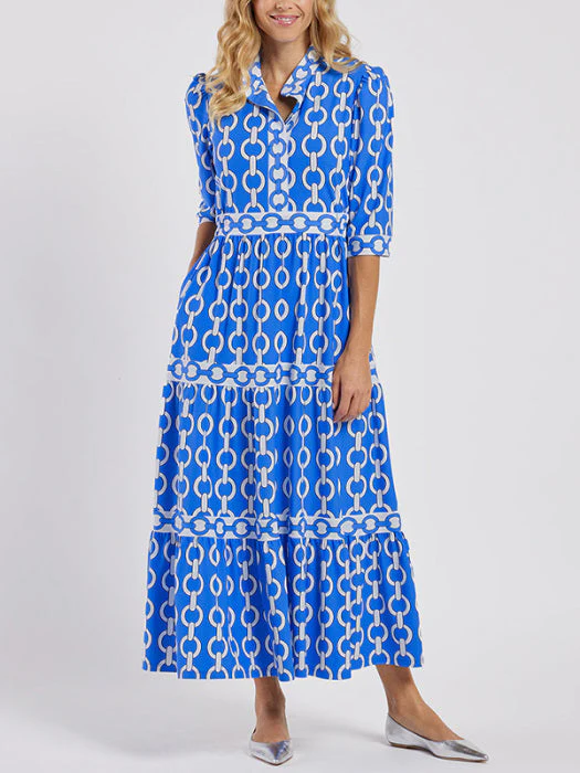 🎉Spring Specials Sale 50% OFF🌸💐Women’s Geometric Print V-Neck Maxi Dress - Image 14