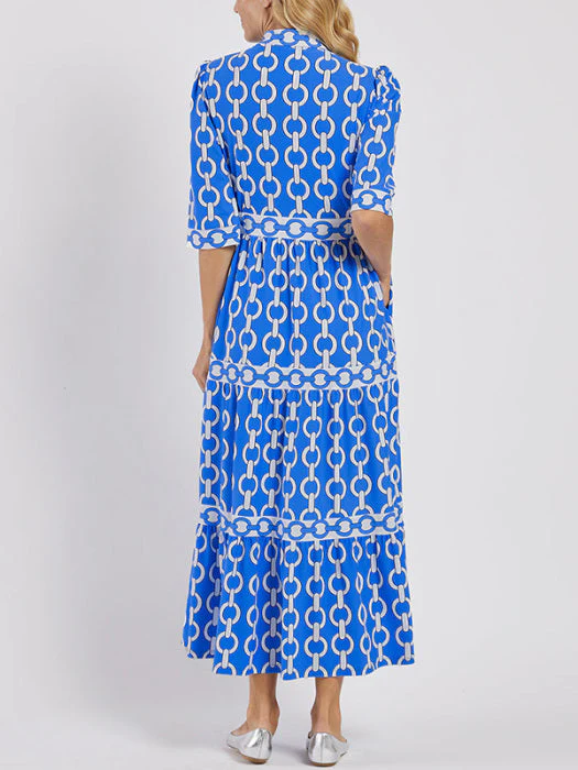 🎉Spring Specials Sale 50% OFF🌸💐Women’s Geometric Print V-Neck Maxi Dress - Image 16