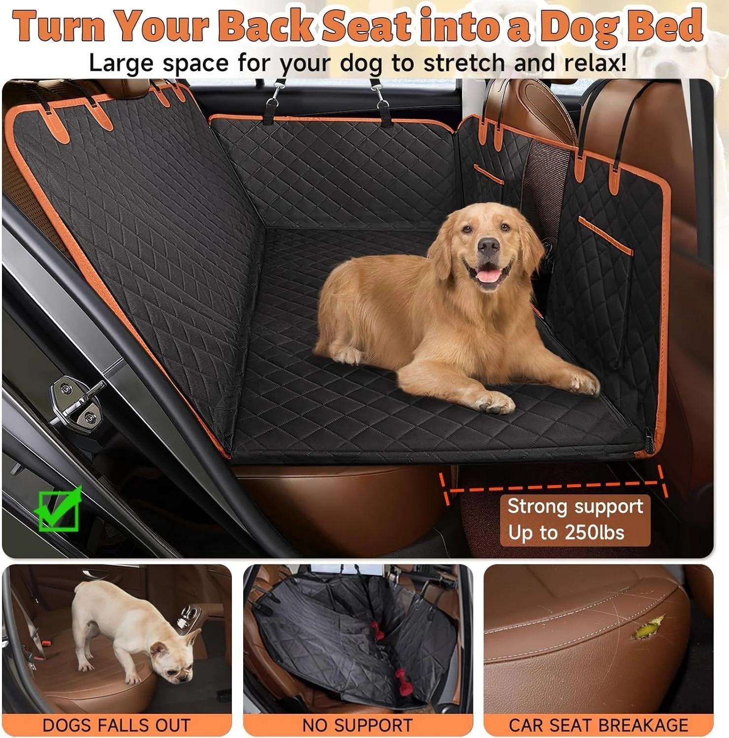 🔥HOT SALE 49% OFF🔥Hard Bottom Dog Car Seat Cover - Image 2