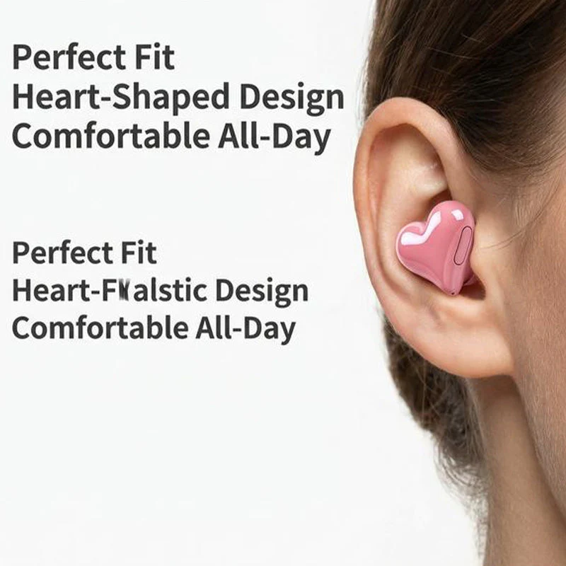 ⏳LAST DAY SALE 50% OFF!!❤️Heart Shape Bluetooth 5.3 Wireless Noise Cancelling Headset with LED Touch Control 🎵 - Image 2