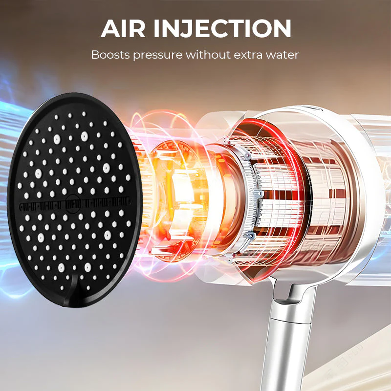 🚿Adjustable high-pressure rain shower head – 360° swivel, easy-to-clean surface, compatible with standard shower hoses 💧 - Image 2