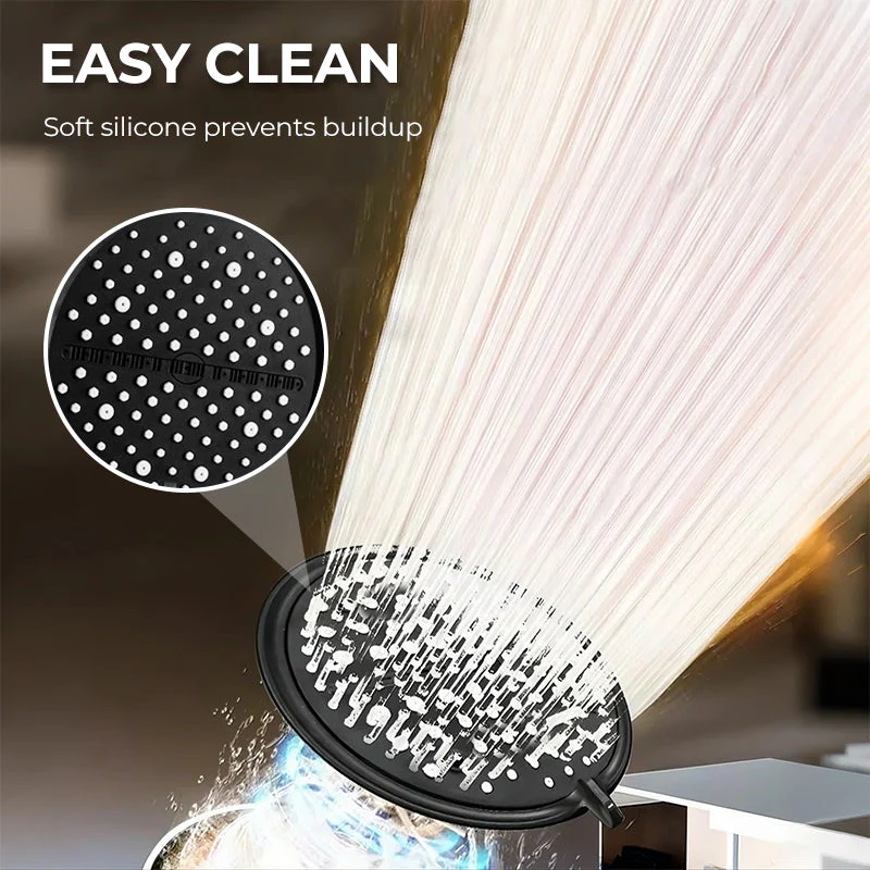 🚿Adjustable high-pressure rain shower head – 360° swivel, easy-to-clean surface, compatible with standard shower hoses 💧 - Image 3