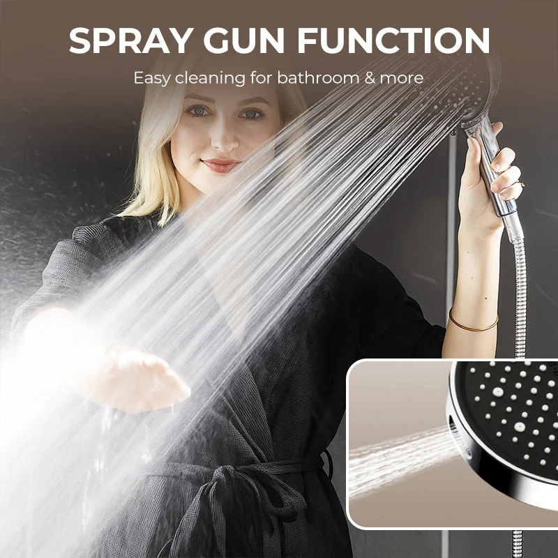🚿Adjustable high-pressure rain shower head – 360° swivel, easy-to-clean surface, compatible with standard shower hoses 💧 - Image 5