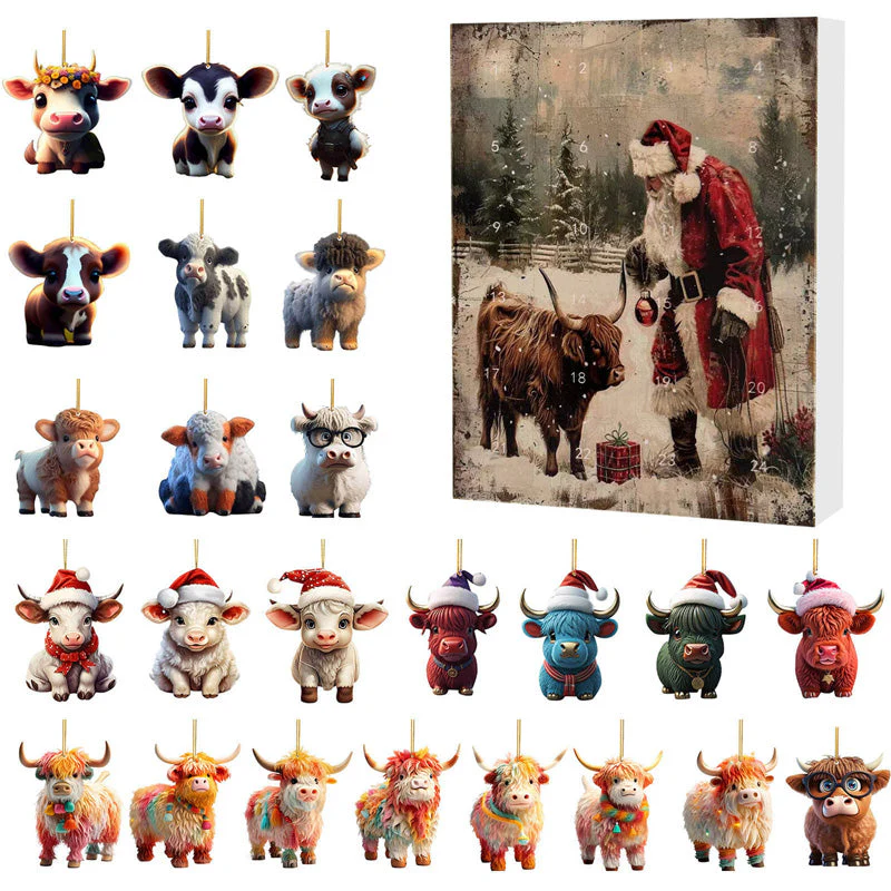 🎄Christmas Sale 50% OFF🎉Advent Calendar with Highland Cow Design - Image 9