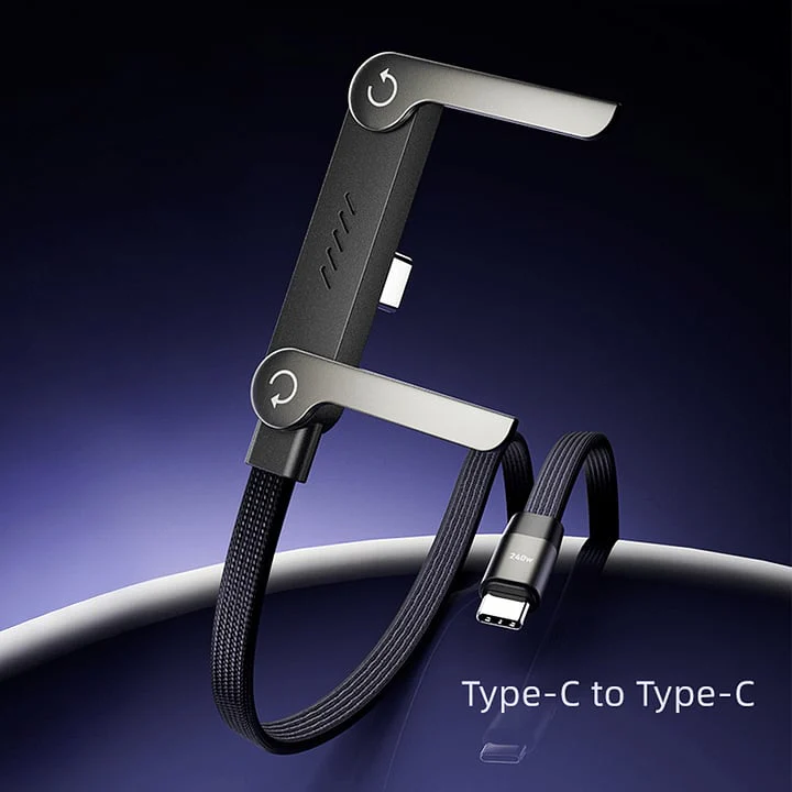 🏆LAST DAY BUY 1 GET 1 FREE!!⚡50K+ SOLD! Almost Gone-💥⚡Official Authorized | MFi-Certified Cables🔥 2-in-1 Invisible Holder Charger Cable - 240W Fast Charging Cord with Built-In Phone Stand - Image 12