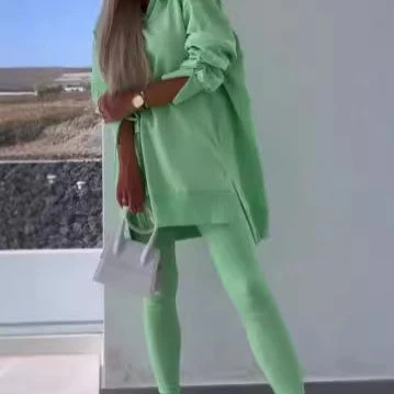 Hooded Sweatshirt & Jogger Leggings 2-Piece Set - Image 2