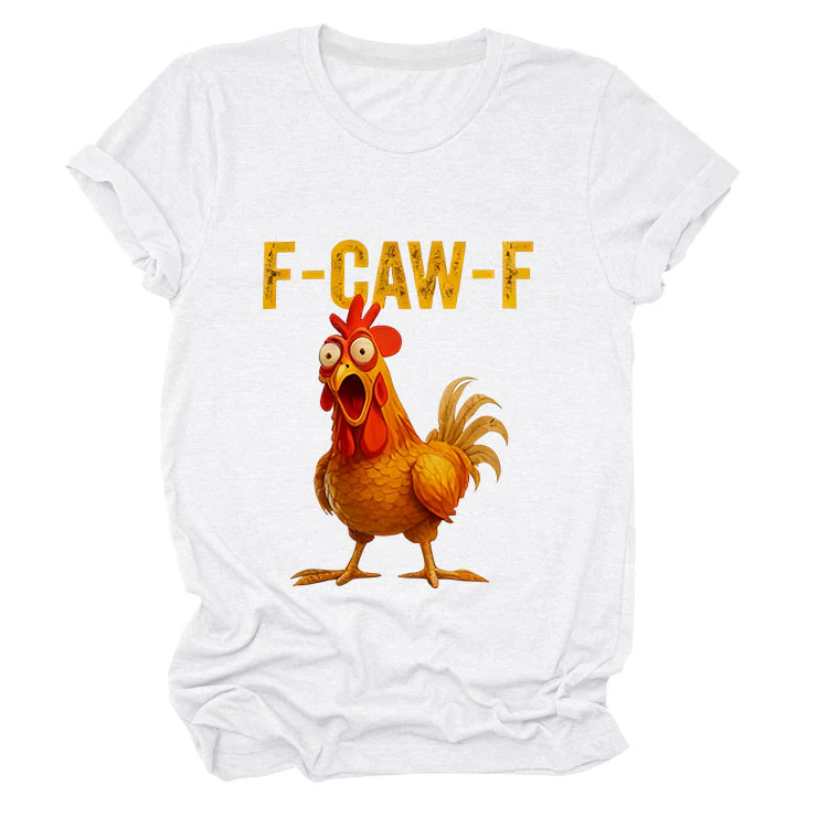 🔥LAST DAY SALE 50% OFF!!🐓F-Caw-F😍Humorous Chicken Pattern T-Shirt🖤 - Image 13
