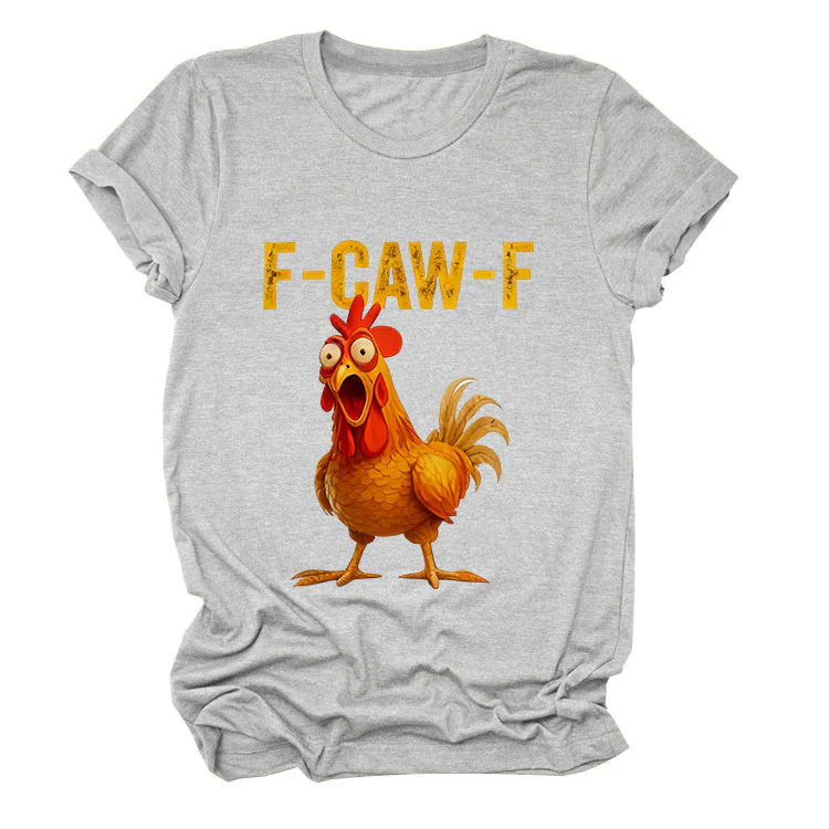 🔥LAST DAY SALE 50% OFF!!🐓F-Caw-F😍Humorous Chicken Pattern T-Shirt🖤 - Image 15