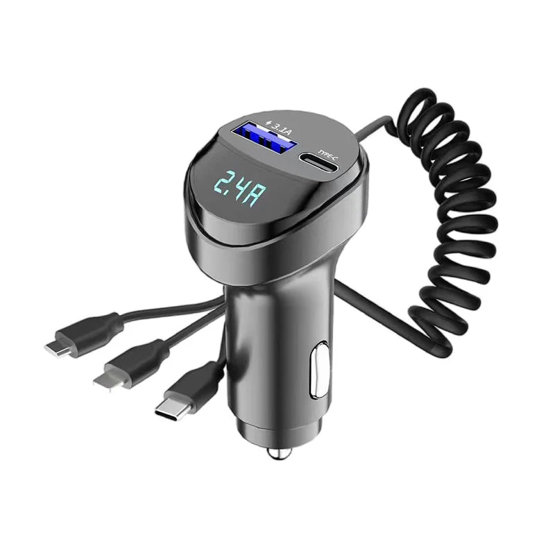 Pxcxu Fast Charging Car Charger with 3-in-1 Charging Cable - Image 10