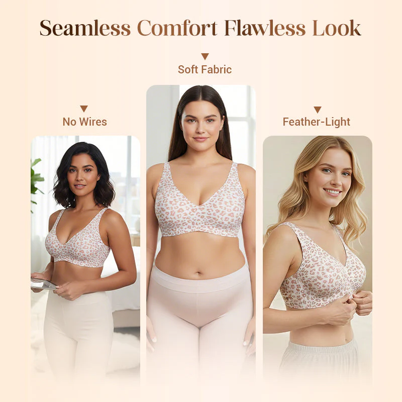 💖LAST DAY SALE 50% OFF💕Womens Comfortable Wireless Bralettes Seamless Deep V Everyday Bra - Image 3