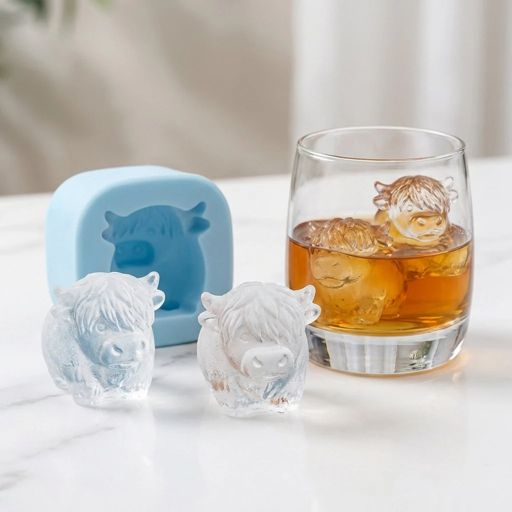 🐮 Mini Highland Cow Ice Cube Mold – Cute 3D Ice for Drinks, Parties & Gifts - Image 4
