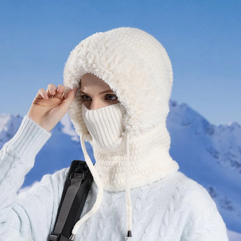 🔔NEW YEAR SALE 50% OFF🔥🔥Women’s Thermal Knit Hood – Fleece-Lined Winter Hat, Neck Warmer & Face Cover Combo - Image 18