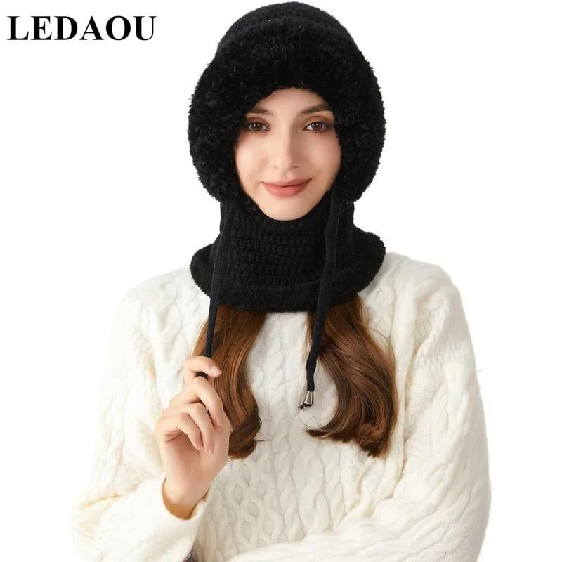 🔔NEW YEAR SALE 50% OFF🔥🔥Women’s Thermal Knit Hood – Fleece-Lined Winter Hat, Neck Warmer & Face Cover Combo - Image 5