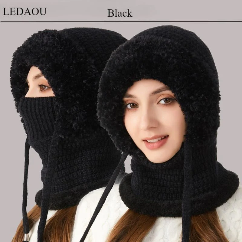 🔔NEW YEAR SALE 50% OFF🔥🔥Women’s Thermal Knit Hood – Fleece-Lined Winter Hat, Neck Warmer & Face Cover Combo - Image 8