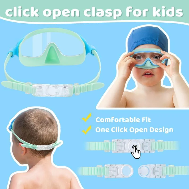 🔥LIMITED SALE 50% OFF!!🏆#1 Bestselling🏊♀️HD children's large frame waterproof and anti-fog swimming goggles - Image 4