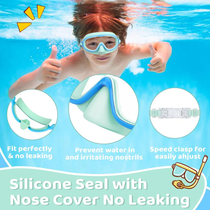 🔥LIMITED SALE 50% OFF!!🏆#1 Bestselling🏊♀️HD children's large frame waterproof and anti-fog swimming goggles - Image 7