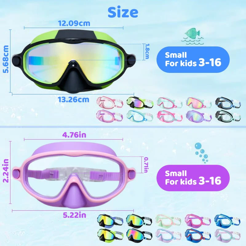 🔥LIMITED SALE 50% OFF!!🏆#1 Bestselling🏊♀️HD children's large frame waterproof and anti-fog swimming goggles - Image 8