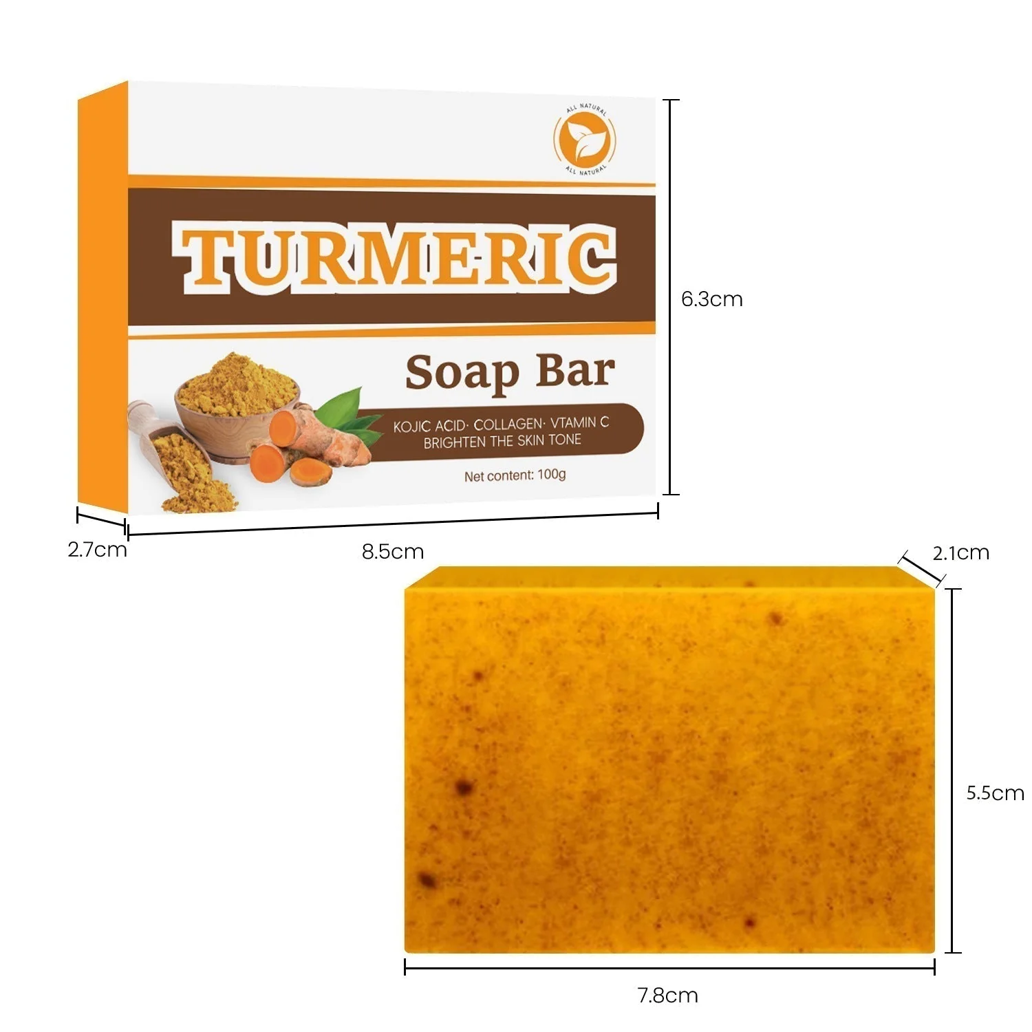🔥LAST DAY SPECIAL PRICE: ￡5.99!!🏆 #1 Bestselling🧼Lemon Turmeric & Kojic Acid Soap Bars - Image 7