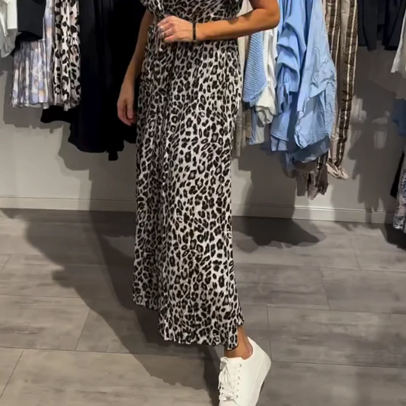 🔥Summer Hot Sale 55％ OFF💝Women’s Fashion Leopard Print Maxi Dress - Image 8