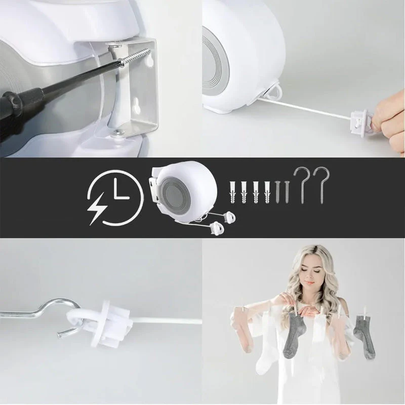 ⏳LAST DAY SALE 70% OFF🔥Invisible retractable clothesline with double line - Image 3