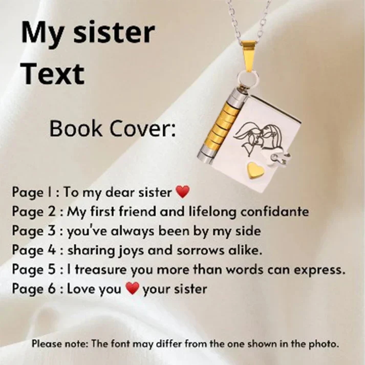 💓Mother's Day Sale 50% OFF💓My Book Necklace for Daughter,Son or Lover, Birthday Day Gift Graduation Jewelry of Love - Image 13